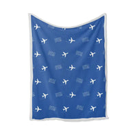 Thumbnail for Dortmund Airport (DTM) Bedding Sets & Blankets - Blanket - Pattern - Blue