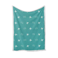 Thumbnail for Dortmund Airport (DTM) Bedding Sets & Blankets - Blanket - Pattern - Turquoise