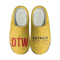 Thumbnail for Detroit Metropolitan Wayne County Airport (DTW) Slippers & Flip Flops - Slippers - Cotton - Code - Different - Yellow