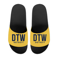 Thumbnail for Detroit Metropolitan Wayne County Airport (DTW) Slippers & Flip Flops - Slippers - Sport - Code - Yellow