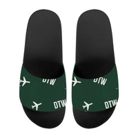 Thumbnail for Detroit Metropolitan Wayne County Airport (DTW) Slippers & Flip Flops - Slippers - Sport - Pattern - Dark Green
