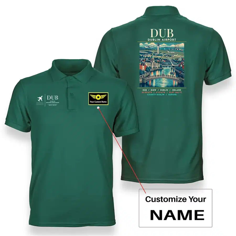 DUB - Poster - Double-Side Polo - Green + Name
