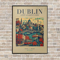 Thumbnail for DUBLIN - Poster - Canvas Framed - Beige