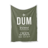 Thumbnail for Pinang Kampai Airport (DUM) Bedding Sets & Blankets - Blanket - ID Tag - Green Army