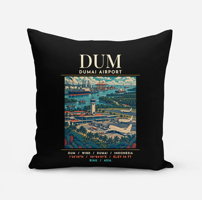DUM - Poster - Pillow - Black