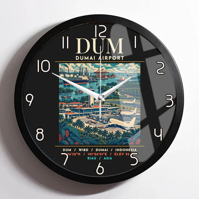 DUM - Poster - Wall Clock Framed - Black