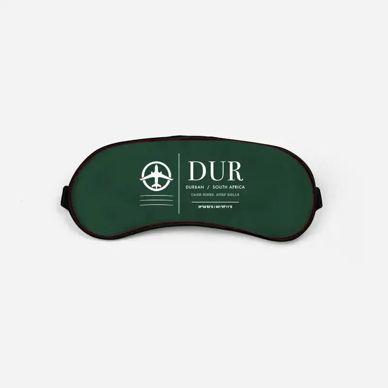 King Shaka International Airport (DUR) Sleep Masks - Sleep Mask - Front - Dark Green
