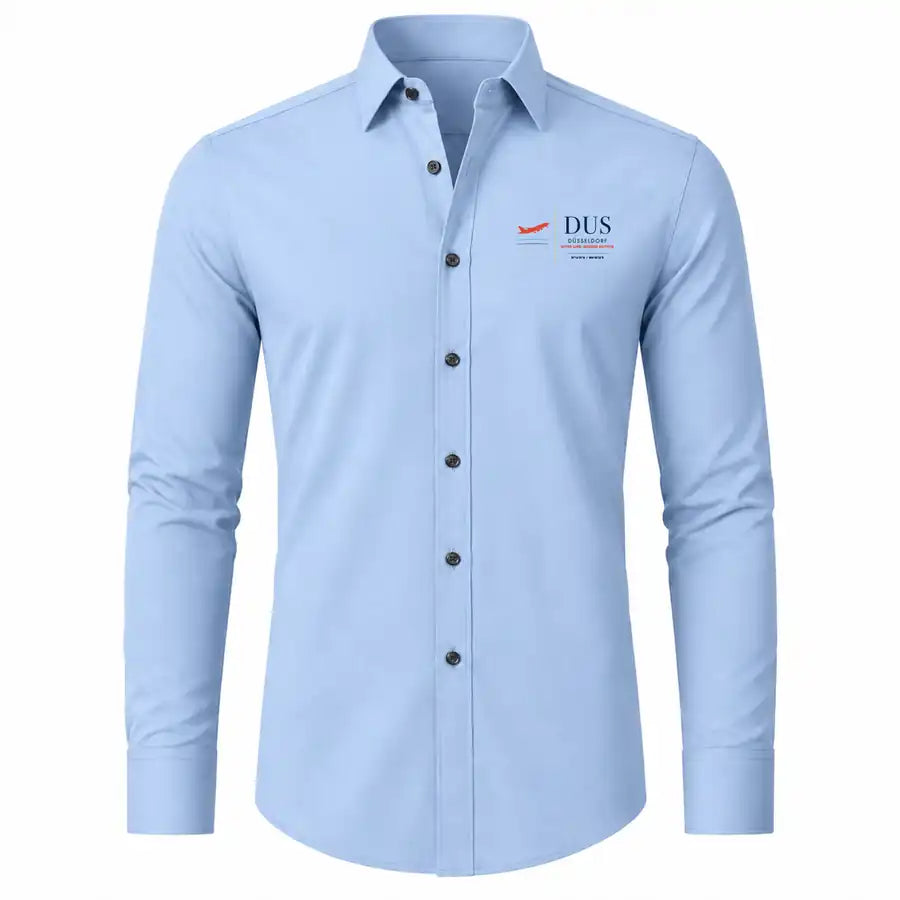 Düsseldorf Airport (DUS) Shirts - Long Sleeve Shirt - Front - Light Blue