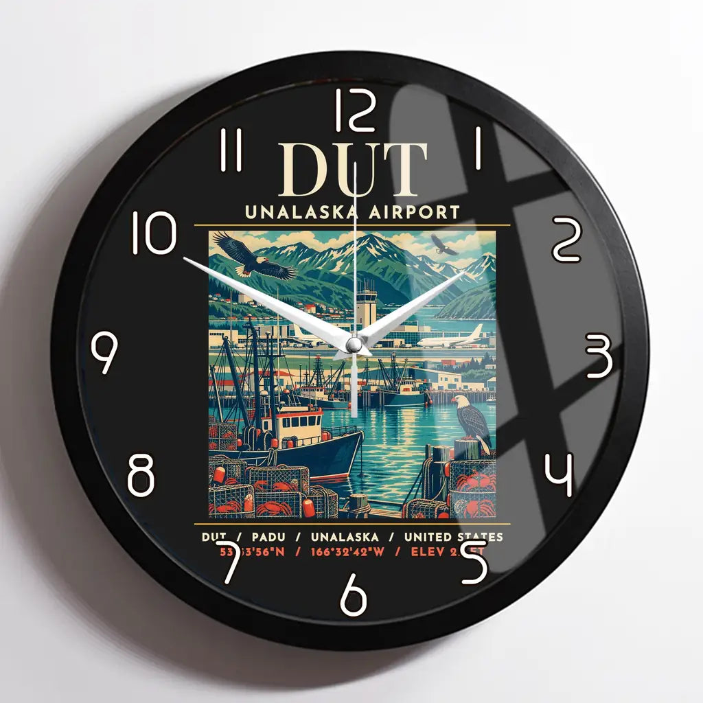 DUT - Poster - Wall Clock Framed - Black