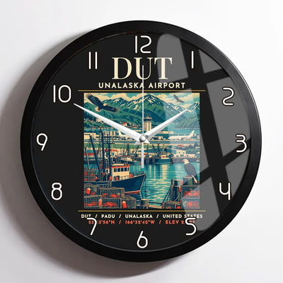 DUT - Poster - Wall Clock Framed - Black
