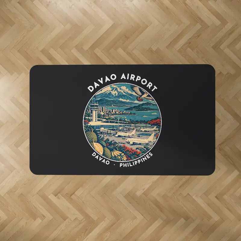 Francisco Bangoy International Airport Davao (DVO) Carpets - Carpet Rectangle - Badge - Black V2