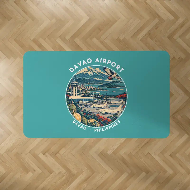 Francisco Bangoy International Airport Davao (DVO) Carpets - Carpet Rectangle - Badge - Turquoise V2