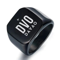 Thumbnail for Francisco Bangoy International Airport Davao (DVO) Rings - Ring - Black