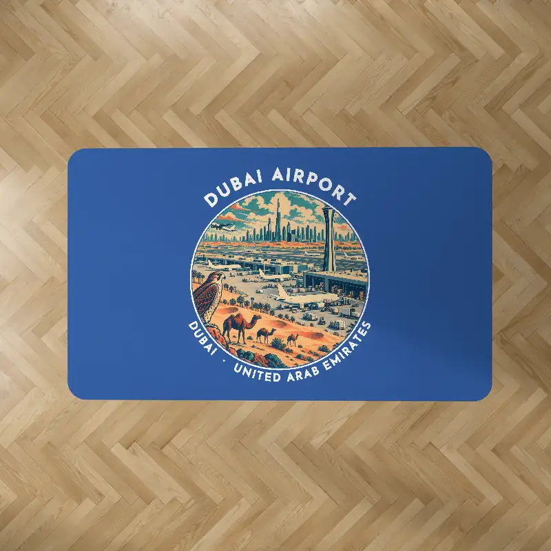 Al Maktoum International Airport (DWC) Carpets - Carpet Rectangle - Badge - Blue