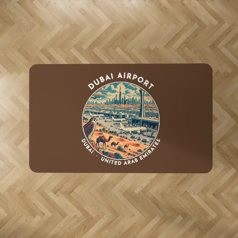Al Maktoum International Airport (DWC) Carpets - Carpet Rectangle - Badge - Brown