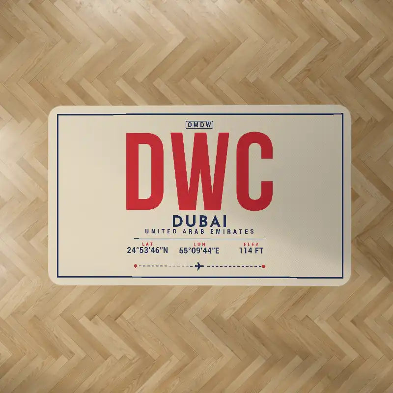 Al Maktoum International Airport (DWC) Carpets - Carpet Rectangle - ID Tag - Beige