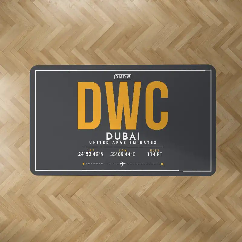 Al Maktoum International Airport (DWC) Carpets - Carpet Rectangle - ID Tag - Dark Gray