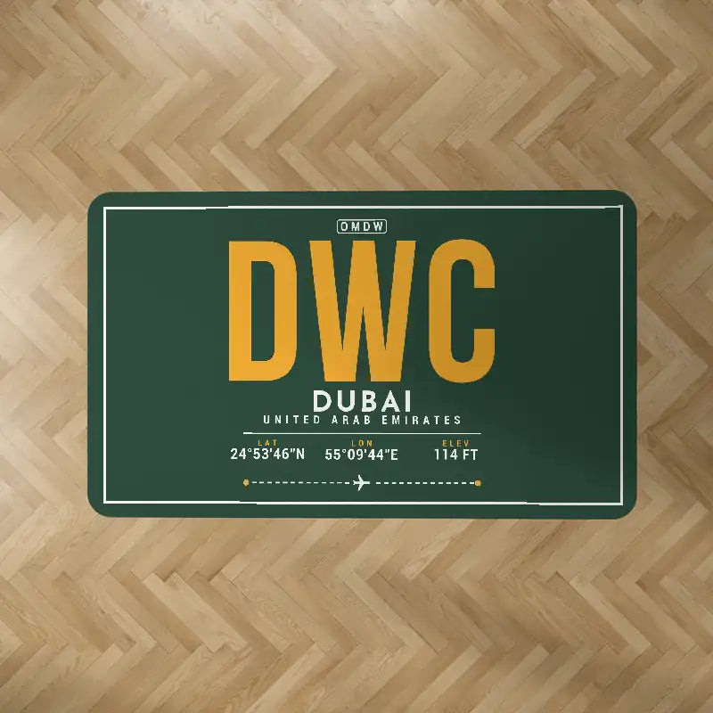 Al Maktoum International Airport (DWC) Carpets - Carpet Rectangle - ID Tag - Dark Green