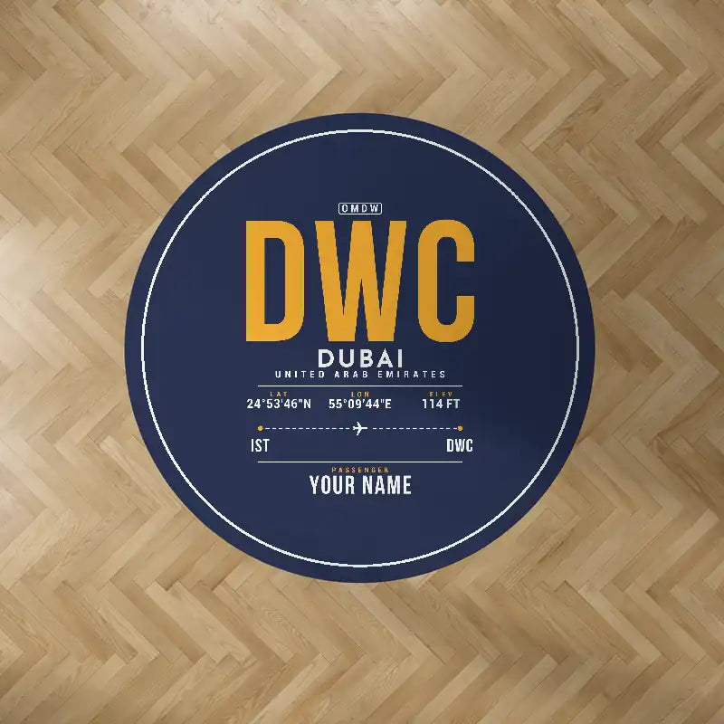 Al Maktoum International Airport (DWC) Carpets - Carpet Round - ID Tag + Name