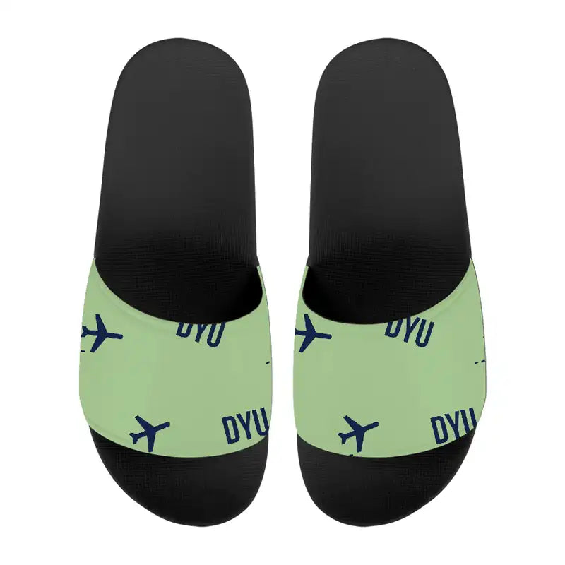 Dushanbe International Airport (DYU) Slippers & Flip Flops - Slippers - Sport - Pattern - Light Green