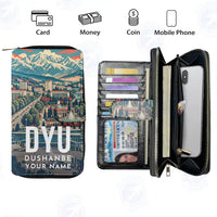 Thumbnail for Dushanbe International Airport (DYU) Leather Wallets - Zip Long Wallet - Scene + Name