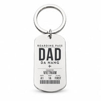 Thumbnail for Da Nang International Airport DAD - Key Chain - Boarding Pass Style - Silver