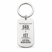 Thumbnail for Da Nang International Airport DAD - Key Chain - Customizable Boarding Pass - Silver