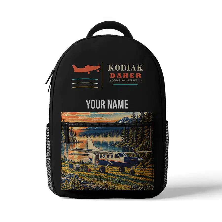 Daher Kodiak 100 Series III - 3D Backpack - Black + Name
