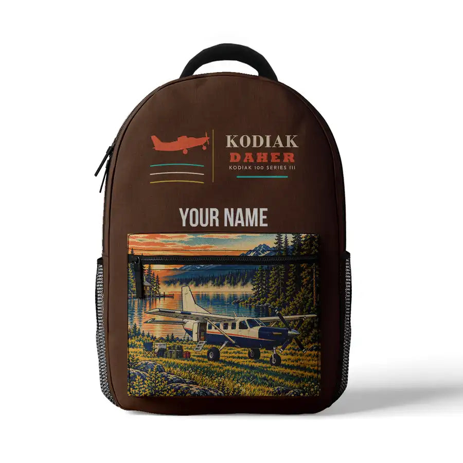 Daher Kodiak 100 Series III - 3D Backpack - Brown + Name