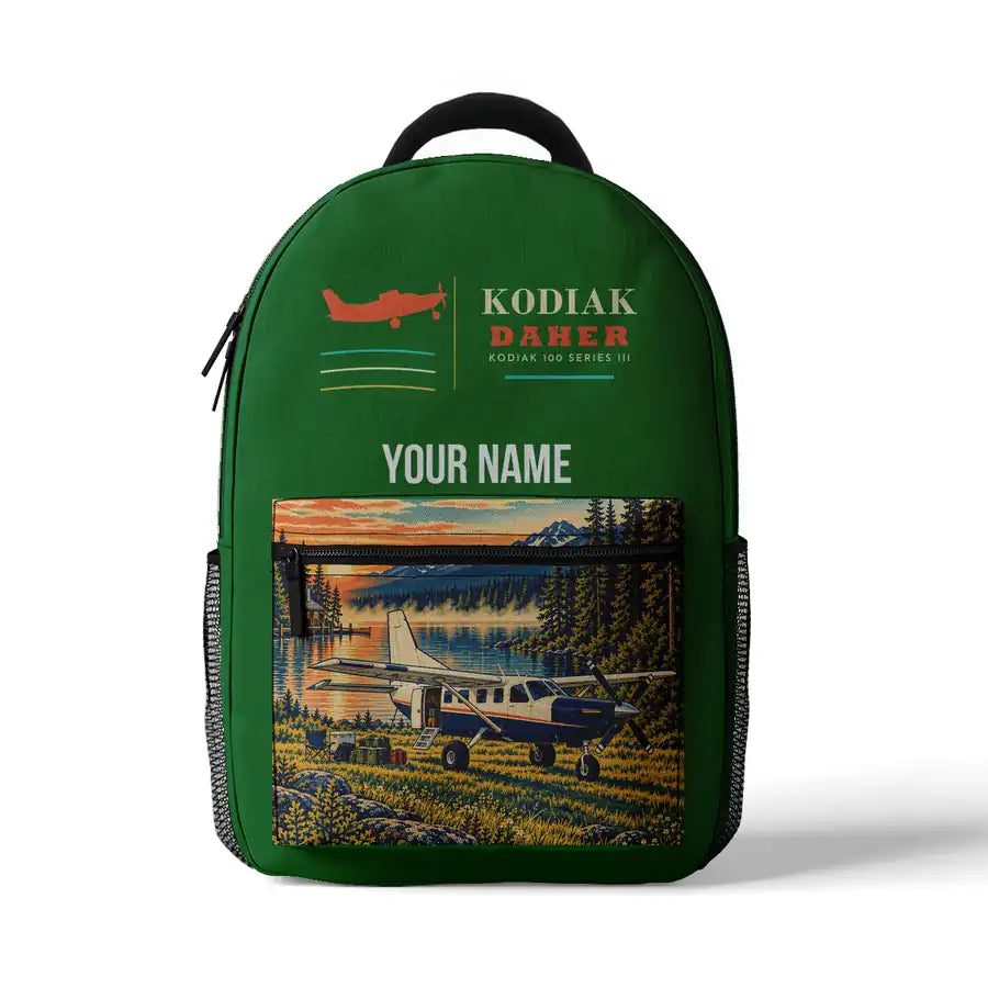 Daher Kodiak 100 Series III - 3D Backpack - Green + Name