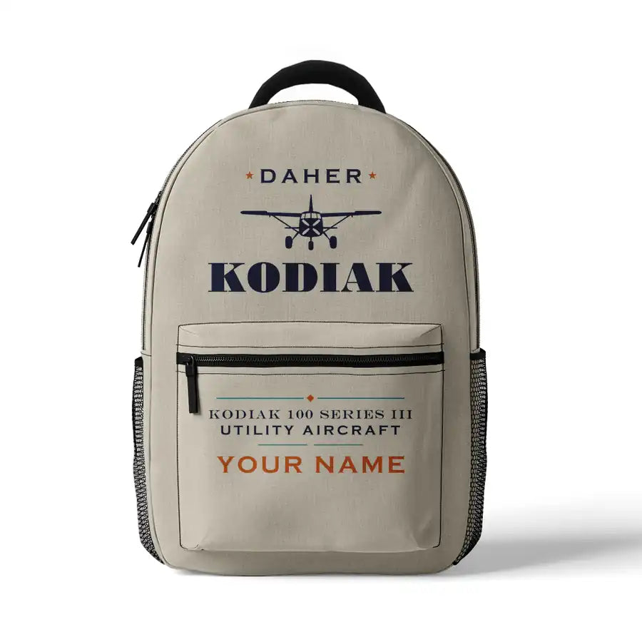 Daher Kodiak 100 Series III - 3D Backpack - Heritage + Name - Beige