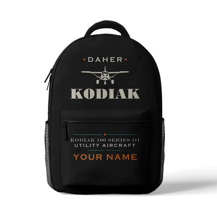 Daher Kodiak 100 Series III - 3D Backpack - Heritage + Name - Black