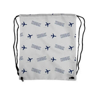 Thumbnail for Daher Kodiak 100 Series III - Drawstring Bag - 3D Pattern - Light Gray