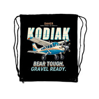 Thumbnail for Daher Kodiak 100 Series III - Drawstring Bag - Cartoon - Black