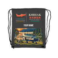 Thumbnail for Daher Kodiak 100 Series III - Drawstring Bag - Classic + Name - Gray