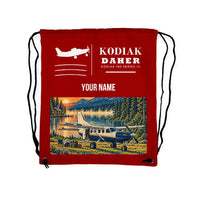 Thumbnail for Daher Kodiak 100 Series III - Drawstring Bag - Classic + Name - Red