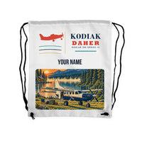 Thumbnail for Daher Kodiak 100 Series III - Drawstring Bag - Classic + Name - White