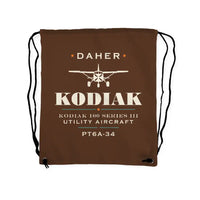 Thumbnail for Daher Kodiak 100 Series III - Drawstring Bag - Heritage - Brown