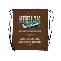 Thumbnail for Daher Kodiak 100 Series III - Drawstring Bag - Original - Brown