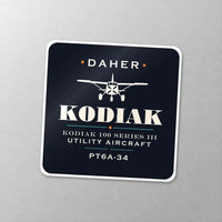 Thumbnail for Daher Kodiak 100 Series III - Heritage - Square Sticker - Close-up