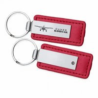 Thumbnail for Daher Kodiak 100 Series III - Leather Key Chain - Faux Leather - Heritage - Red
