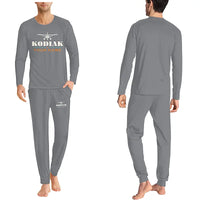Thumbnail for Daher Kodiak 100 Series III - Men Pajamas - Heritage Chest + Name - Gray