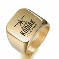 Thumbnail for Daher Kodiak 100 Series III - Ring - Heritage + Name - Golden