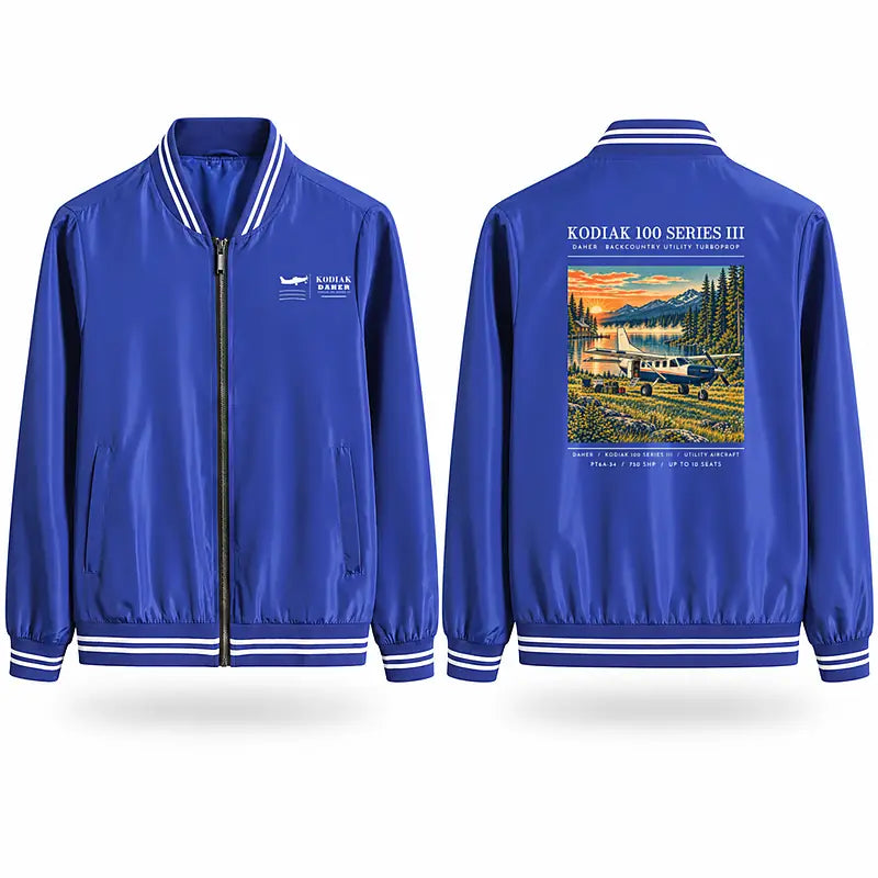 Daher Kodiak 100 Series III Stylish Jackets - Baseball Collar - Poster - Royal Blue