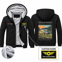 Thumbnail for Daher Kodiak 100 Series III Zipped Sweatshirts - Poster + Name - Black