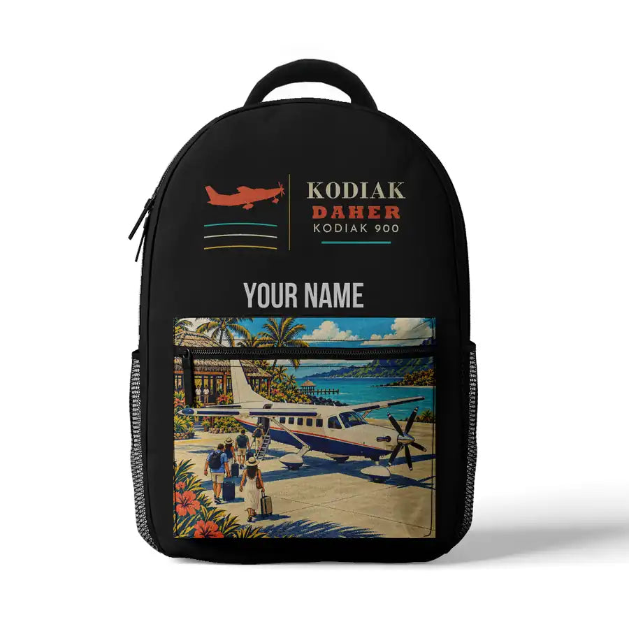 Daher Kodiak 900 - 3D Backpack - Black + Name