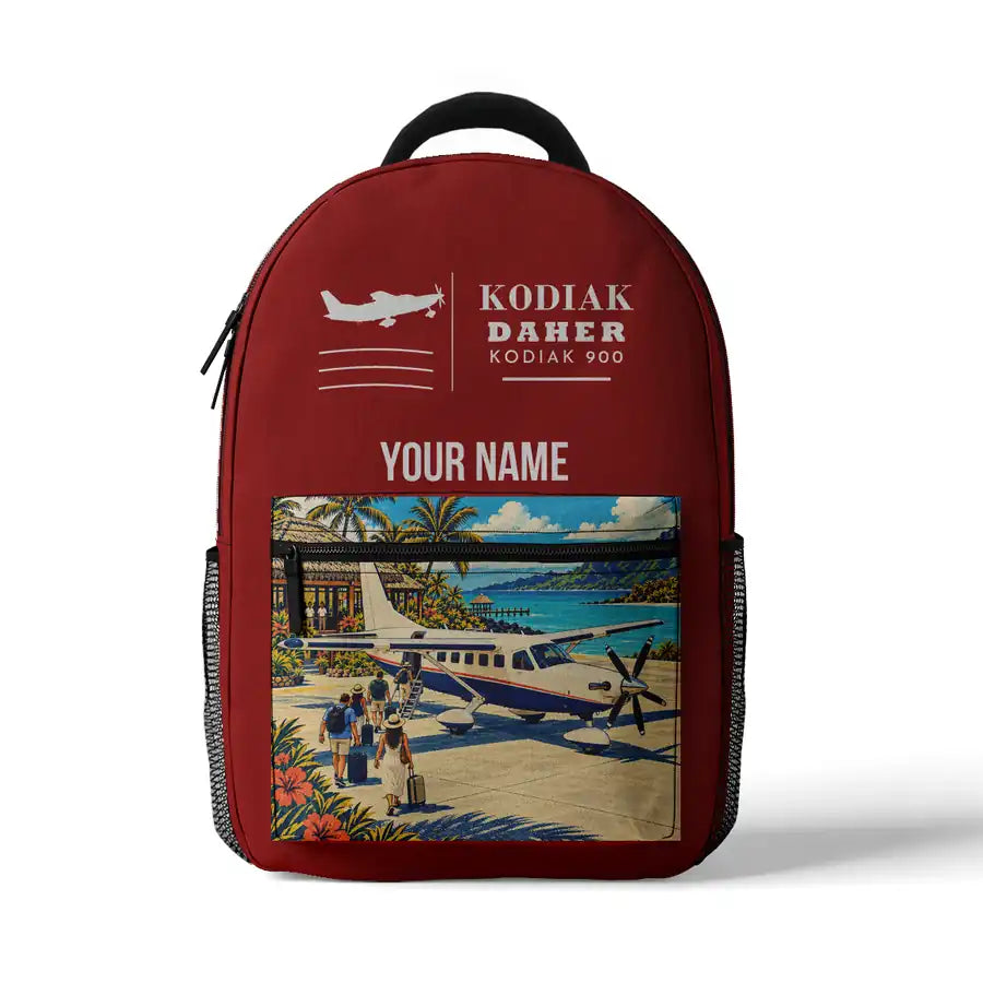 Daher Kodiak 900 - 3D Backpack - Red + Name