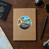 Thumbnail for Daher Kodiak 900 - 3D + Name - Circle Sticker - Notebook
