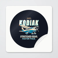 Thumbnail for Daher Kodiak 900 - Cartoon - Circle Sticker - Peel