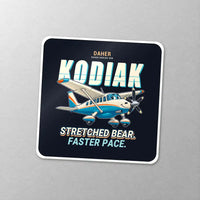 Thumbnail for Daher Kodiak 900 - Cartoon - Square Sticker - Close-up